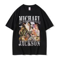 Klasikiniai Vintažiniai Michael Jackson Grafiniai Marškinėliai Vyrams Moterims Apranga Mada Retro Gotikiniai Roko Marškinėliai Vyriški Punk Perdyddelio Marškinėliai S juoda