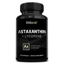 Natural Astaxanthin Dietary Supplement, With Lycopene, 120 Capsules Per Bottle 120 Capsules