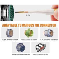 Quick Releases Terminal Pin Extractor M81969/14-01 Installing Removal Tool For Servicing Electrical Connector žalia