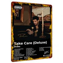 Drake Take Care albumo viršelis individualus metalinis skardinis ženklas vintažinis muzikos meno dekoras namams barui sienos dekoravimui 20x30cm（7.8x11.8inch）