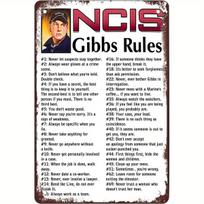 NCIS Gibso Taisyklės Vintažinis Metalinis Skardinis Ženklas Sienų Dekoras TV Laidos Gerbėjams 20x30cm（7.8x11.8inch）