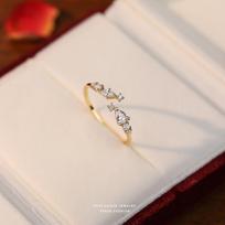Real 999 Sterling Silver Rings For Women Wedding Party Jewelry Temperament Shiny CZ Elegant Ring Fine Jewelry auksas