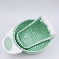 Plastic Handheld Fruit Masher Set Kitchen Manual Grinder Fruit/yam/potato/food Puree Grinding Bowl Set žalia