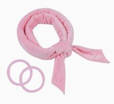 Heatless Curling Rod Headband Soft Hair Curler No Heat Hair Rollers Curlers Lazy Sleeping Curls Curling Hairband Styling Tools rožinė