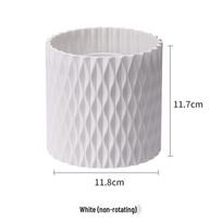 Rotating Diamond Pattern Pen & Makeup Brush Holder - Large Capacity Storage Box