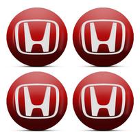 4 vnt. 60mm/56mm Automobilio ratlankio centrinis dangtelis Ratlankio centro dangtelis Dulkių nepraleidžiantis dangtelis Emblema Honda Jazz Insight Civic Xrv Hrv Crv Brv City Accord Pilot Odyssey 56mm sticker raudona