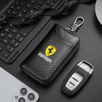 Anglies pluošto automobilio raktų pakabukas Unisex raktų dėklas Organizatorius Piniginė Ferrari F430 Stradale Roma 488 Spider SF90 LaFerrari Portofino