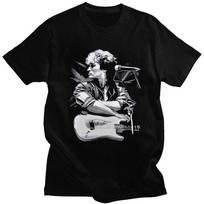 Custom Viktor Tsoi Guitar Tshirt for Men Short Sleeve Casual T Shirt Cool Rusian Rock Kino T-shirt Pure Cotton Tee Gift - Men... 3XL įvairiaspalvis