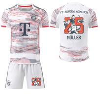 2025-26 Miuncheno „Bayern“ išvykos marškinėliai #9 Kane #25 Müller, Atsisveikinimo proginis leidimas Futbolo marškinėliai 18