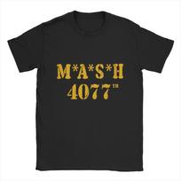 Men's MASH 4077  T Shirts  100% Cotton Clothes Funny Short Sleeve O Neck Tee Shirt New Arrival T-Shirt - Men's Summer Cotton ... S įvairiaspalvis