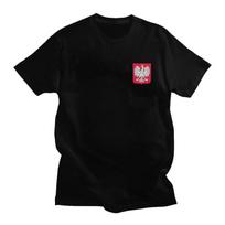 Individualūs Lenkijos Karalystės Vėliavos Marškinėliai Trumpomis Rankovėmis Medvilniniai Streetwear Marškinėliai Laisvalaikio Lenkijos Herbo Marškinėliai Laisvo Kirpimo Drabužiai S juoda
