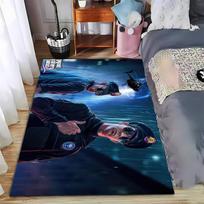 GTA Police Printed Flannel Carpet Non-Slip Suitable for Bedroom, Living Room, and Children's Room Decoration 40x60cm( 15x23in )