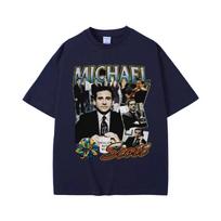 Michael Scott Grafinis T-shirt TV Serialas The Office Dwight Schrute Jim Halpert Spausdinti T-shirt Vyrams Moterims Vintage Per dydį T-shirt S juoda