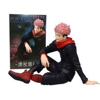 Naujas 8CM Anime Jujutsu Kaisen Figūrėlė Itadori Yuji Gojo Satoru Sėdintis Makaronų Kamštukas Modelis PVC Kolekcionuojami Žaislai Statinė Lėlė With box