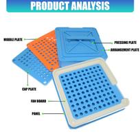 Size 00 Capsules Filling System With 100 Holes Manual Filling Tool Rapid Capsules Creation Powder Filler šviesiai žalios spalvos