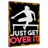 Inspirational Hurdler Metal Wall Art Gym Home Decor Motivational Quote Fitness Room Decorative Sign 20x30cm（7.8x11.8inch）