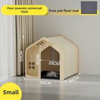 Solid Wood Pet Dog Cat Kennel Universal Teddy Small Dog House House Villa Cage Nest Simple Breathable Pet Products Accessories