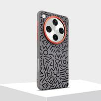 For Oppo Find X8 Ultra Phone Case Magnetic Suction X8s+ Plus X8 Pro Geometric Graffiti Painted Leather Metal Len Ring Hard Cover FindX8