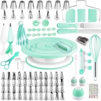 137Pcs Professional Cake Decorating Tools Kit Multi-functional Easy To Clean Piping Nozzle Piping Bag Set Rust-proof Creative žalia