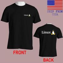 Linux OS System Computer Men's Black T-Shirt Tee Top Unisex S