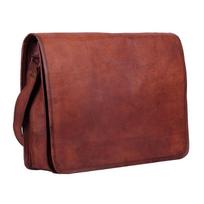 Krepšys ožkos odos vyriškas Naujas Vintage Brown S Messenger nešiojamojo kompiuterio portfelis ant pečių 9x11x3 ruda