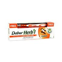 Apsauga nuo karieso dantų pasta 150g + NEMOKAMAS dantų šepetukas Dabur Herb'l Gvazdikėlis 1 unit