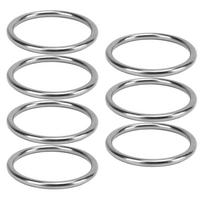 7 vnt. Metalinis O žiedas, atsparus vandeniui ir rūdims, 304 nerūdijančio plieno, didelės apkrovos, vientisai suvirintas, apvalus O žiedas 8x80mm
