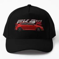 Civic Type R Fk8  Baseball Cap Hat Printed Solid Color Casual Summer Czapka Bonnet  Snapback Black Fish Casquette Boys Black