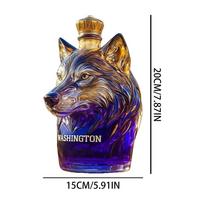 Dog Head Whiskey Decanter Bottle Artistic Leak Proof Spirit Dispenser For Bourbon Vodka, Unique Home Bar Decor & Conversation