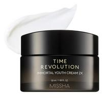 Missha Time Revolution Immortal Youth Cream 2X 50ml – Stangrinantis kremas, Elastinumo didinimas, Prieš senėjimą, Korėjietiškas 50ml
