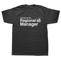 Funny Assistant To The Regional Manager Office T Shirts Graphic Streetwear Short Sleeve O-Neck Harajuku T-shirt Men - Men's S... S įvairiaspalvis