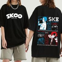 Cool Sk8 The Infinity T-Shirt Summer Unisex Japanese Anime T Shirts Snow Shadow Reki Joe Cherry Adam Miya Harajuku Unisex Tops XS juoda