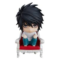 Q versijos anime L Light Yagami figūrėlė Light Yagami veiksmo figūrėlė L Light Yagami sėdinti figūrėlė Lėlė Modelis Žaislas berniukui Statulėlė Dovana 15cm black