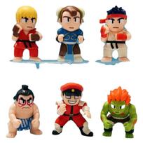 6Pcs/Set Street Fighter Ryu KEN CHUN LI BLANKA Action Figure Toy Cute PVC Model Doll Figurines Kids Christmas Gifts