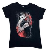Black Veil Brides Inferno Rock Band Metal T Shirt Ladies Large S juoda