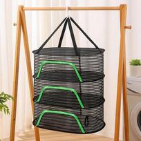 Folding Food Drying Net Anti-mosquito Dry Rack Hanging Basket Herb Drying Net for Flowers Buds Plants Vegetable Fruit Organizer