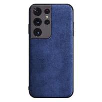 Alcantara telefono dėklas, skirtas Samsung Galaxy S21 Ultra S23 Plus S24Ultra S25 S22 S20 FE S10 Note 20 10 Lite Fold 5, kailio odos dėklas Note10Plus mėlyna