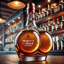 Novelty Buttocks Shape Whiskey Decanter, Handcrafted Crystal Glass Liquor Bottle, Funny Gift for Whiskey Lovers & Home Bar Decor