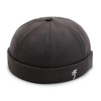 Brimless Hats For Men Women Buckle Docker Cap Wash Cotton Retro Hat Adjustable Brimless Skullcap Adjustable