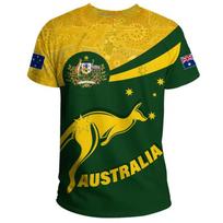 3D Spausdinti Australijos Vėliavos Marškinėliai Vyrams Australijos Nacionalinio Herbo Marškinėliai Gatvės Vasaros Sportiniai Trumpomis Rankovėmis Laisvi Marškinėliai Drabužiai S