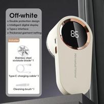 Portable Electric Lint Remover with LED Display USB Rechargeable Sweater Shaver Household Clothes Hair Ball Trimmer smėlis
