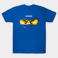 Vyriški juodi spausdinti marškinėliai Ninjago Akys Mėlynas Ninja Jay Gerbėjų piešinys Gerbėjų sukurtas marškinėlis Spausdinimas ant nekerpamo perkėlimo popieriaus Medvilninis marškinėlis 2XL karališkos mėlynos spalvos