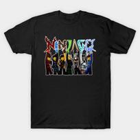 Men Black Print T-shirt Ninjago No-Cut Transfer Paper Print Cotton Tshirt XL juoda