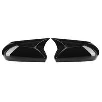 Galinio vaizdo veidrodėlio dangtelio šoninis atbulinės eigos veidrodėlis, skirtas Toyota Camry 8th 2018- Carbon Fiber Look Ox Horn galinio vaizdo veidrodžio dangtelio apdaila Glossy Black