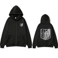 Japoniški Anime Ataka Titanų Vyriški Užtrauktuku Užsegami Džemperiai Hip-hop Stiliaus Džemperiai Rudeniniai Kasdieniai Puloveriai Užtrauktuku Užsegami Džemperiai Madingi Užtrauktuku Užsegami Džemperiai S