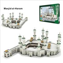 3D Dėlionė „Didžioji Meka“ , „Pasidaryk pats“ Dėlionė Žaislas Saudo Arabijos Architektūrinis Modelis, Vaikų Žaislai, balta
