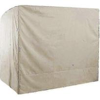 Atsparus vandeniui 3 vietų sodo sūpynių uždangalas, 220x125x175cm 210d Oksfordo Anti-UV sūpynių sėdynės uždangalas Lauko sūpynių apsauginis uždangalas - smėlio spalvos