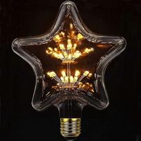 LED Edison Bulbs, Decorative Fireworks Bulb LED Filament Bulb LED Decorative Light Bulb Ball E27 AC85-265v 2300k (Star)ZZ41