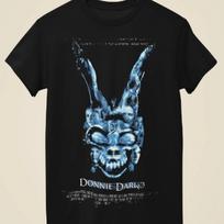 Donnie Darko - Filmo plakato įkvėpti unisex juodi marškinėliai - Vyriški vasariniai medvilniniai marškinėliai su grafika S įvairiaspalvis
