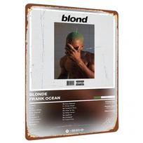 Frank Ocean „Blonde“ albumo viršelis Individualus metalinis skardinis ženklas Sienų meno dekoras muzikos gerbėjams 30x40cm(11.8x15.7inch)